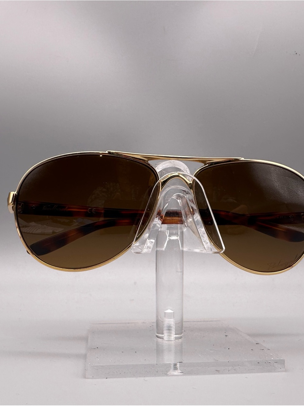 Oakley Feedback Sunglasses Gold Tortoise Aviator Brown Lens OO4079-11 59-13 Flaw